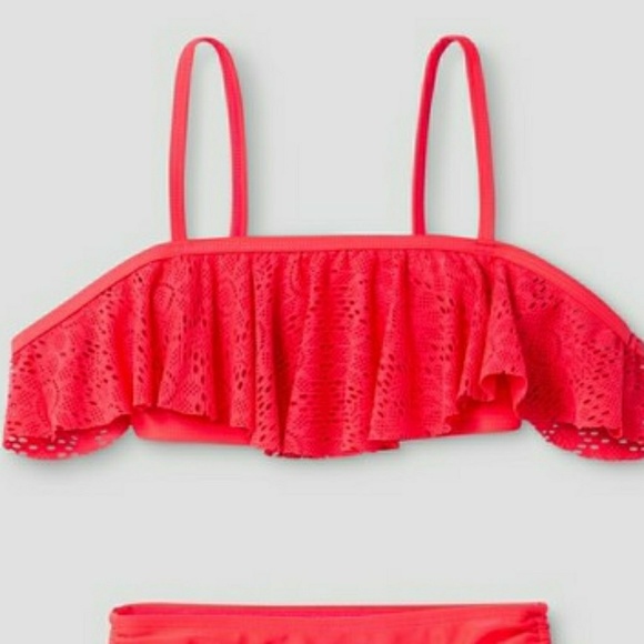 Xhilaration Other - Girls bikini top, off shoulder, coral Xhilaration Other - Girls bikini top, off shoulder, coral